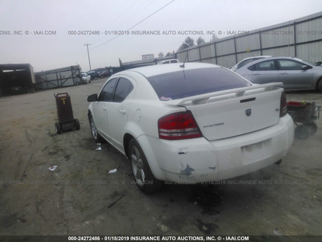 1B3LC76M98N603987 - 2008 DODGE AVENGER R/T WHITE photo 3