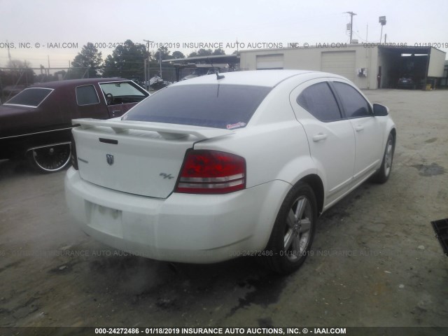 1B3LC76M98N603987 - 2008 DODGE AVENGER R/T WHITE photo 4