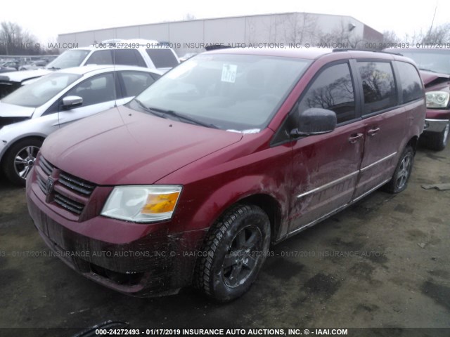 2D8HN44H38R712291 - 2008 DODGE GRAND CARAVAN SE RED photo 2