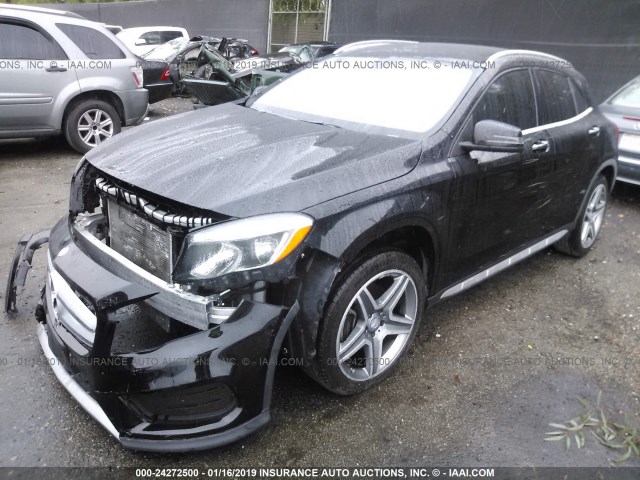 WDCTG4EB9FJ131547 - 2015 MERCEDES-BENZ GLA 250 BLACK photo 2