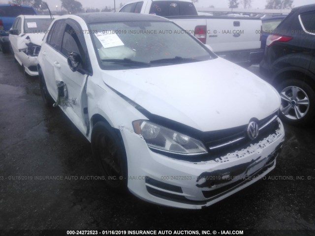 3VW217AU1FM039604 - 2015 VOLKSWAGEN GOLF WHITE photo 1