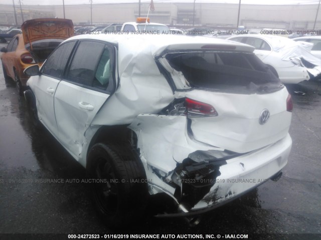 3VW217AU1FM039604 - 2015 VOLKSWAGEN GOLF WHITE photo 3