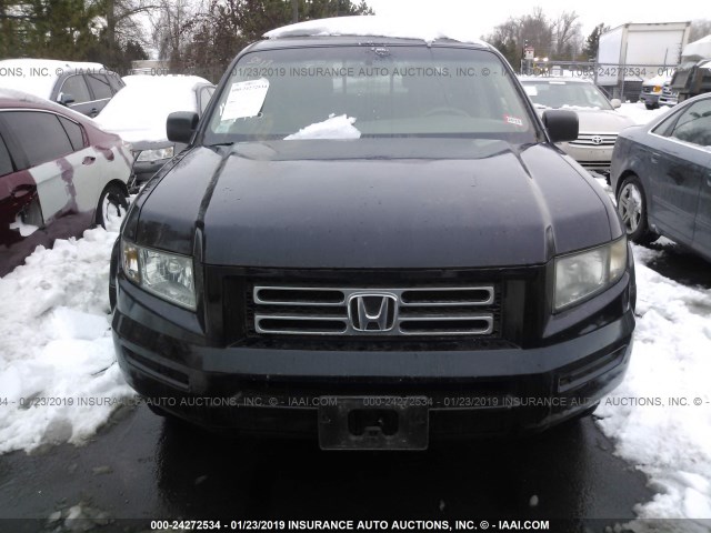 2HJYK16276H516724 - 2006 HONDA RIDGELINE RT BLACK photo 6