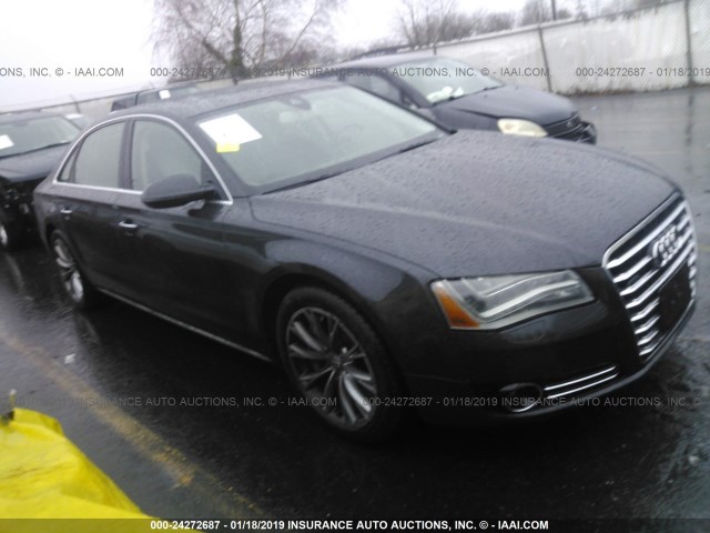 WAURVAFD6BN010639 - 2011 AUDI A8 L QUATTRO GRAY photo 1