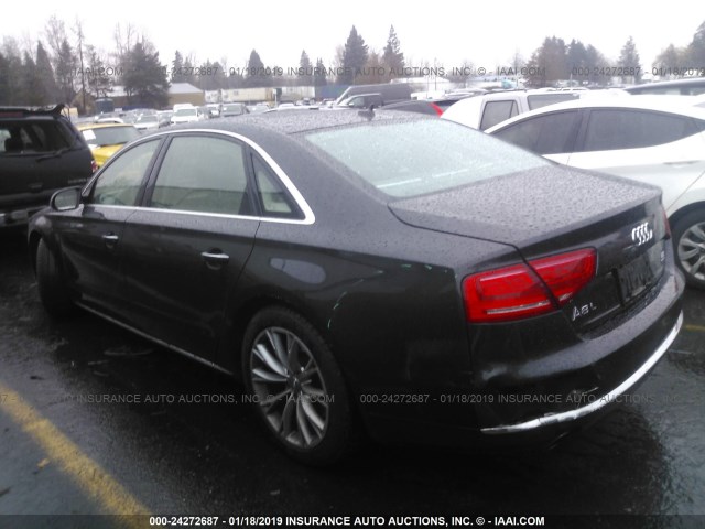 WAURVAFD6BN010639 - 2011 AUDI A8 L QUATTRO GRAY photo 3