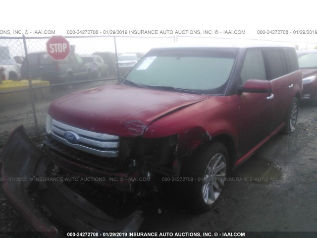 2FMDK52C39BA28785 - 2009 FORD FLEX SEL RED photo 2