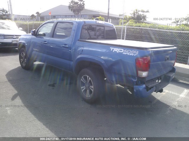 3TMCZ5AN0GM031010 - 2016 TOYOTA TACOMA DBL CAB/SR/SR5/TRD SPT/OR BLUE photo 3