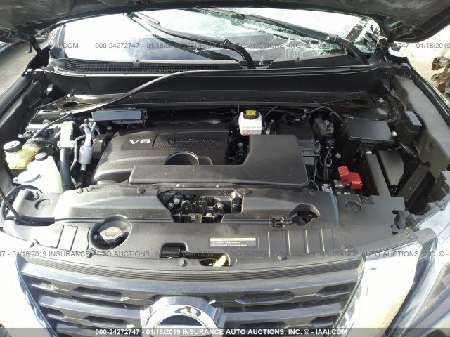 5N1DR2MN6JC603989 - 2018 NISSAN PATHFINDER S/SV/SL/PLATINUM BLACK photo 10