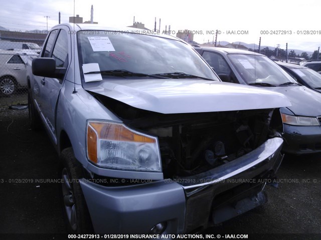 1N6AA0ED3CN305932 - 2012 NISSAN TITAN S/SV/SL/PRO-4X SILVER photo 1