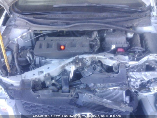 2HGFG3B18CH532692 - 2012 HONDA CIVIC EXL SILVER photo 10