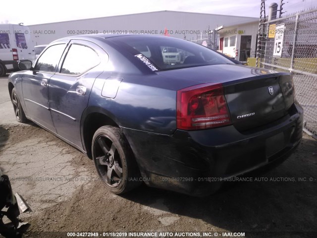 2B3KA43R66H296199 - 2006 DODGE CHARGER SE/SXT BLUE photo 3