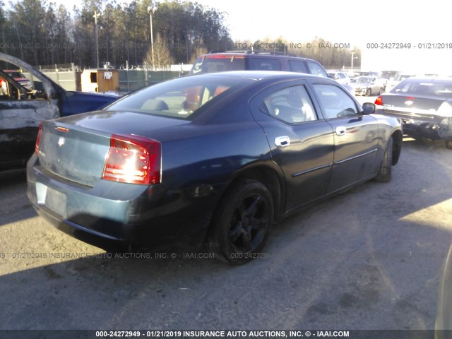 2B3KA43R66H296199 - 2006 DODGE CHARGER SE/SXT BLUE photo 4