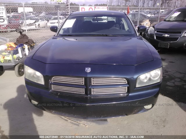 2B3KA43R66H296199 - 2006 DODGE CHARGER SE/SXT BLUE photo 6