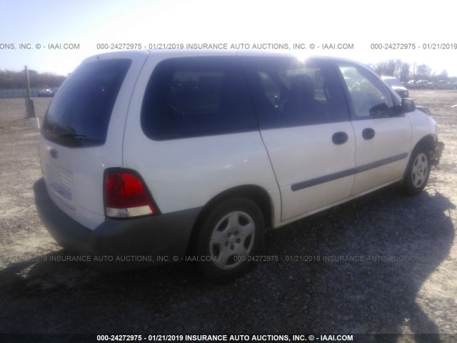 2FTZA54687BA17170 - 2007 FORD FREESTAR WHITE photo 4