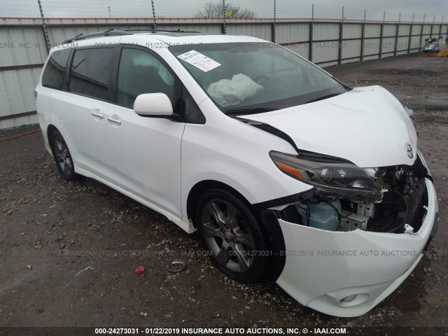 5TDXK3DC1FS557875 - 2015 TOYOTA SIENNA SPORT WHITE photo 1