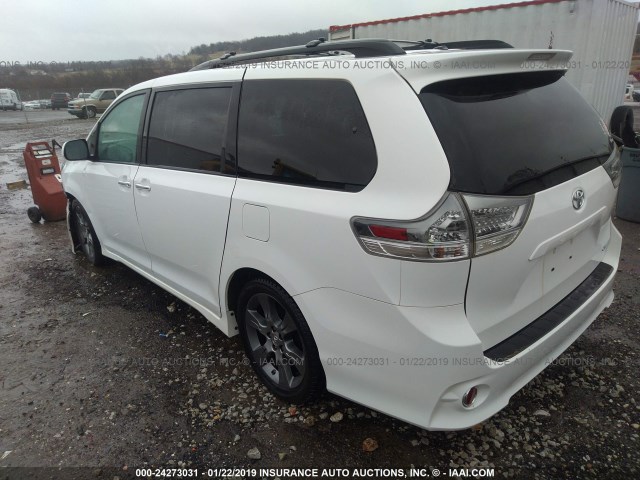 5TDXK3DC1FS557875 - 2015 TOYOTA SIENNA SPORT WHITE photo 3