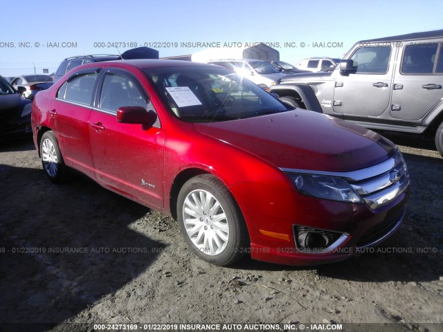 3FADP0L35CR429664 - 2012 FORD FUSION HYBRID RED photo 1