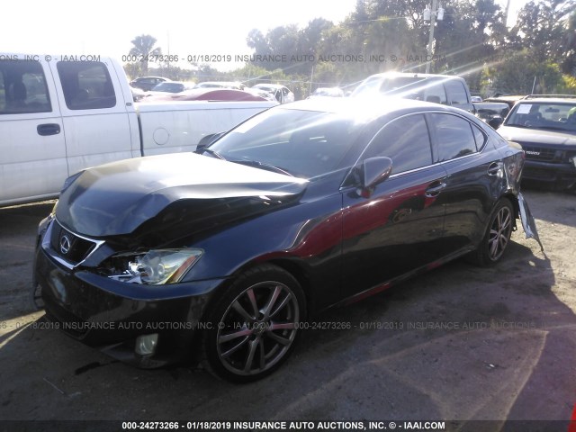 JTHBK262X85063448 - 2008 LEXUS IS 250 GRAY photo 2