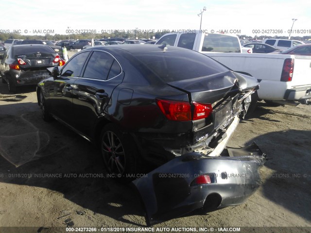 JTHBK262X85063448 - 2008 LEXUS IS 250 GRAY photo 3