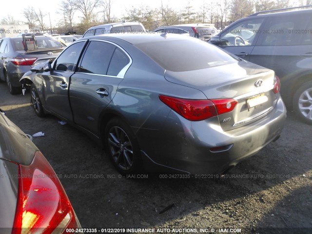 JN1EV7AR7HM839132 - 2017 INFINITI Q50 PREMIUM/SPORT/SE GRAY photo 3