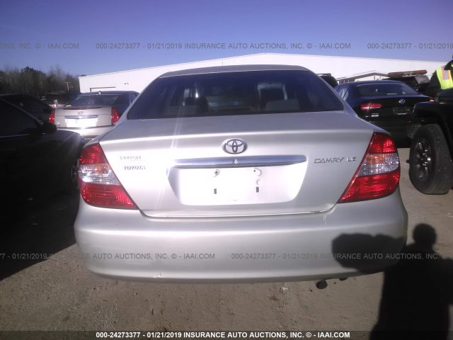 4T1BE32K73U205477 - 2003 TOYOTA CAMRY LE/XLE/SE SILVER photo 6