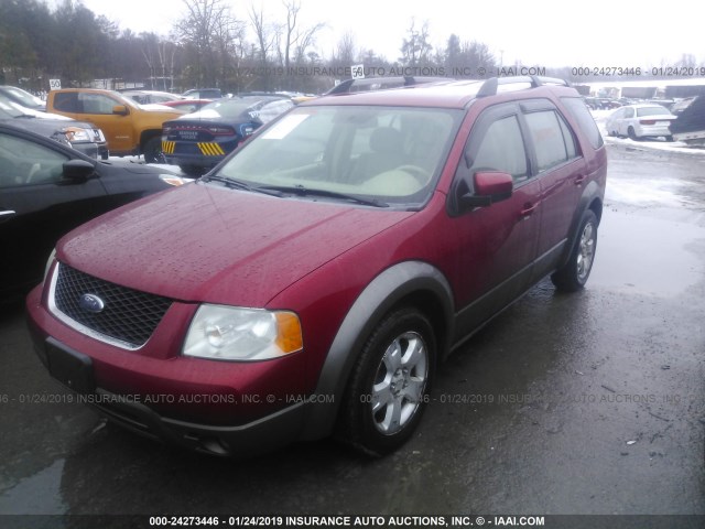 1FMZK05176GA55429 - 2006 FORD FREESTYLE SEL RED photo 2