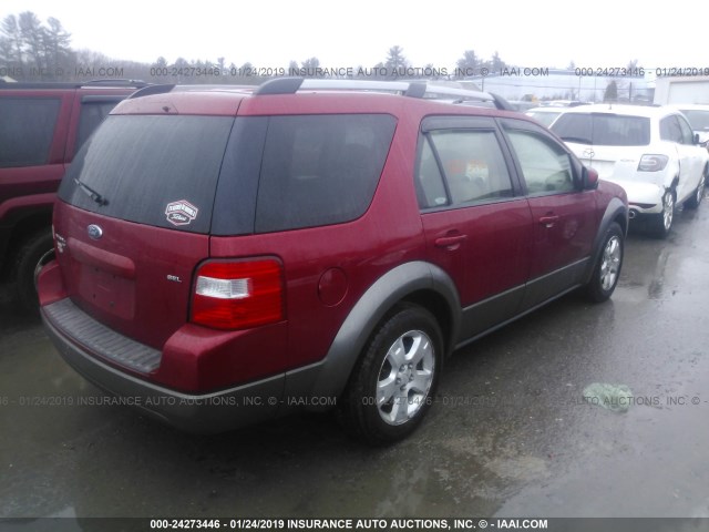 1FMZK05176GA55429 - 2006 FORD FREESTYLE SEL RED photo 4