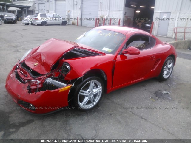 WP0AA2A82BU761092 - 2011 PORSCHE CAYMAN RED photo 2