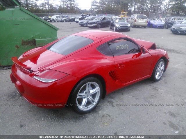 WP0AA2A82BU761092 - 2011 PORSCHE CAYMAN RED photo 4