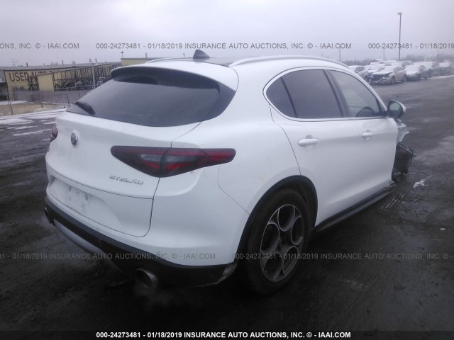 ZASFAKBN9J7B95737 - 2018 ALFA ROMEO STELVIO TI WHITE photo 4