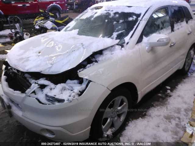 5J8TB18258A020870 - 2008 ACURA RDX WHITE photo 2