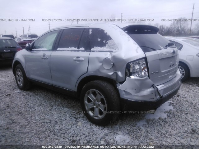 2FMDK3JC0DBA73424 - 2013 FORD EDGE SEL SILVER photo 3