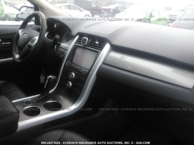 2FMDK3JC0DBA73424 - 2013 FORD EDGE SEL SILVER photo 5