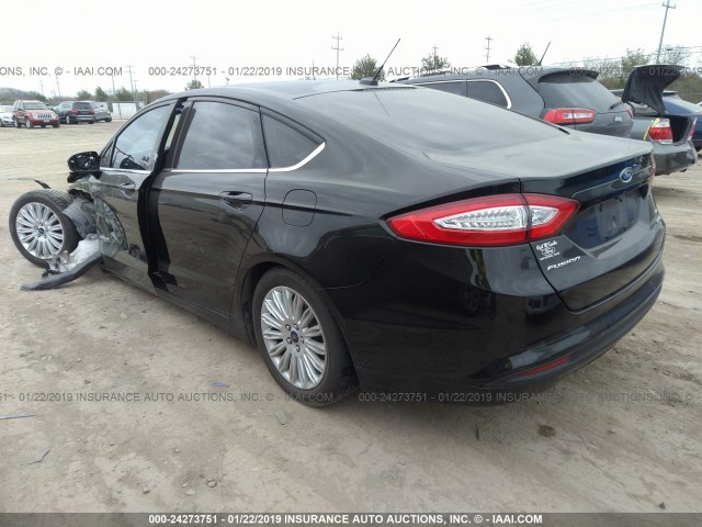 3FA6P0LU9GR365734 - 2016 FORD FUSION SE HYBRID BLACK photo 3