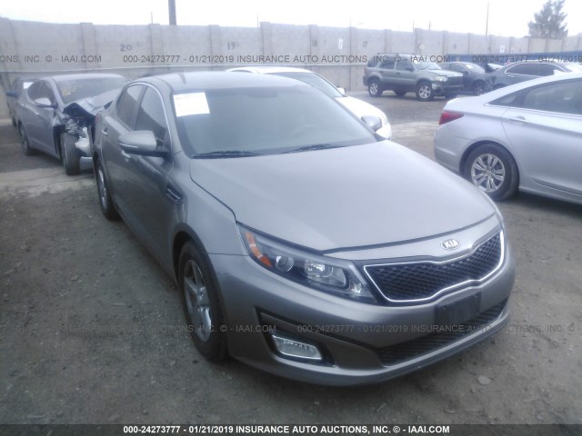 5XXGM4A76EG337574 - 2014 KIA OPTIMA GRAY photo 1