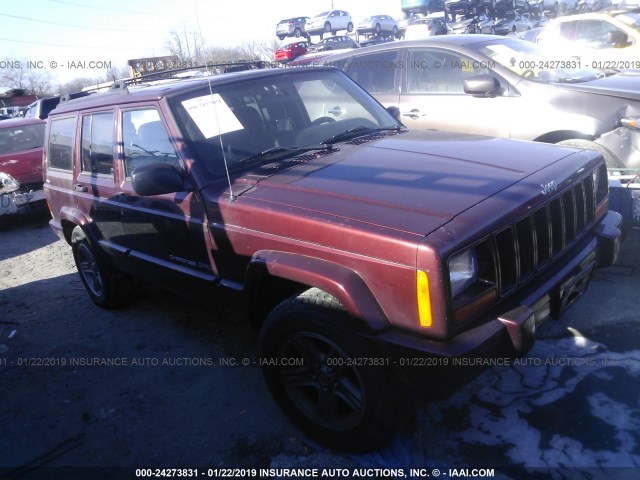 1J4FF58S81L522803 - 2001 JEEP CHEROKEE CLASSIC/LIMITED RED photo 1