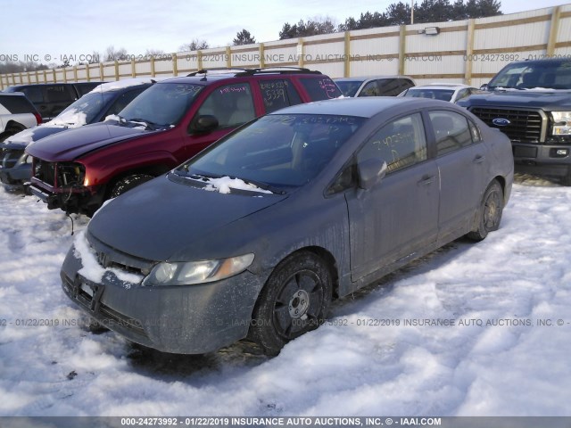 JHMFA36236S014701 - 2006 HONDA CIVIC HYBRID BLACK photo 2