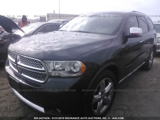 1D4SE5GT9BC695526 - 2011 DODGE DURANGO CITADEL BLACK photo 2