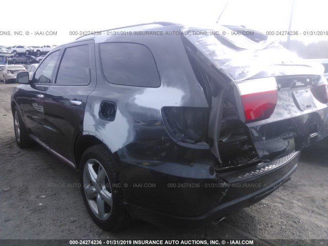 1D4SE5GT9BC695526 - 2011 DODGE DURANGO CITADEL BLACK photo 3