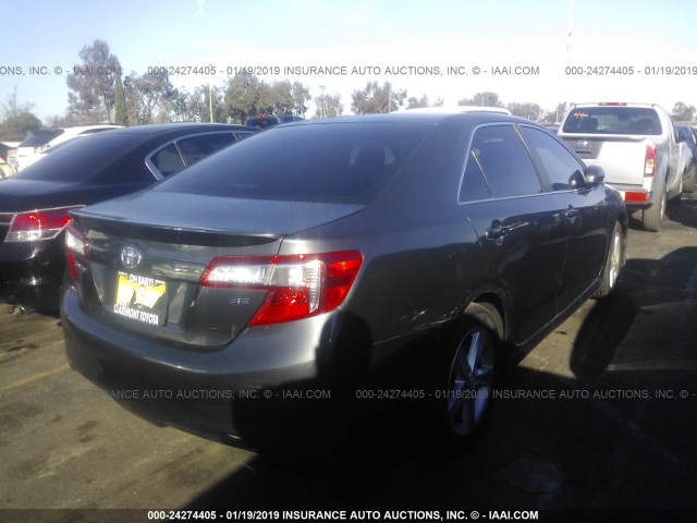 4T1BF1FK1EU365725 - 2014 TOYOTA CAMRY L/SE/LE/XLE 灰色 照片 4