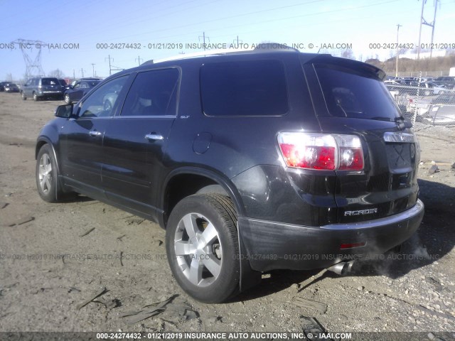 1GKKVSED6BJ396194 - 2011 GMC ACADIA SLT-2 BLACK photo 3