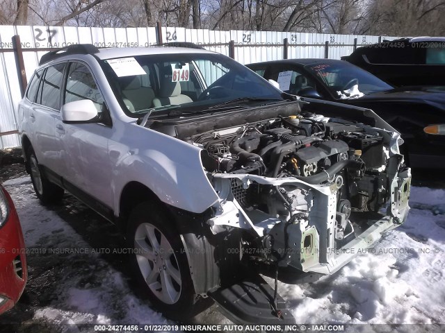 4S4BRCCC4D3305832 - 2013 SUBARU OUTBACK 2.5I PREMIUM WHITE photo 1