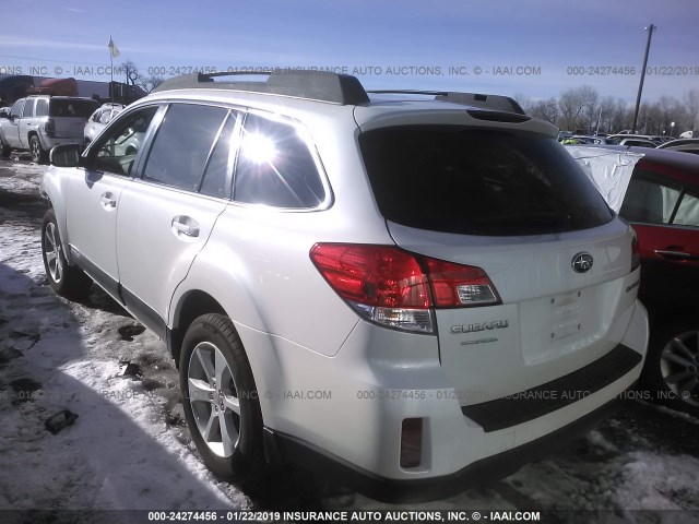 4S4BRCCC4D3305832 - 2013 SUBARU OUTBACK 2.5I PREMIUM WHITE photo 3