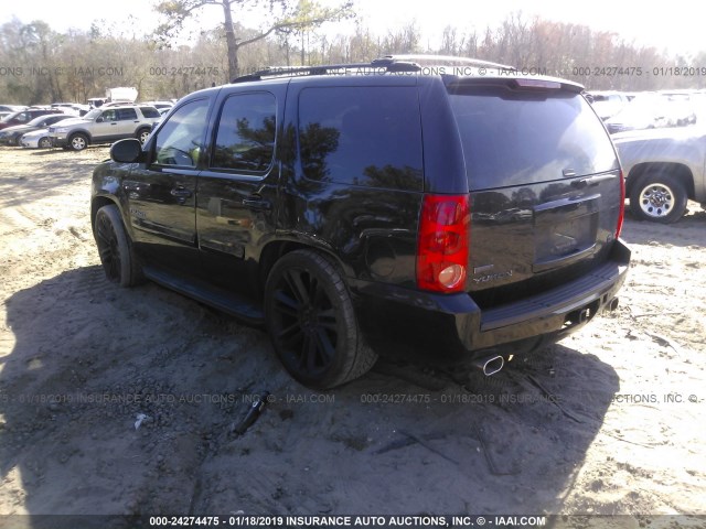 1GKFK13027R232440 - 2007 GMC YUKON BLACK photo 3