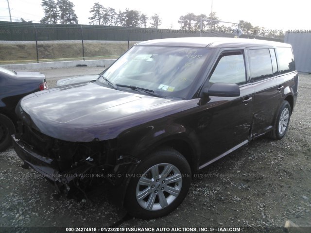 2FMGK5BC2CBD15099 - 2012 FORD FLEX SE BURGUNDY photo 2