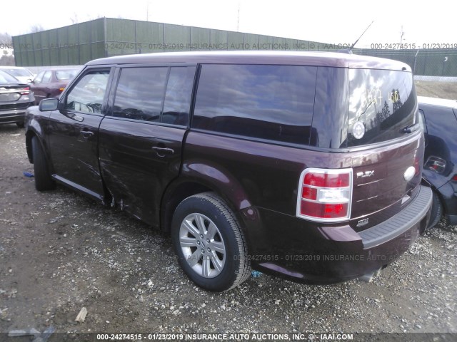 2FMGK5BC2CBD15099 - 2012 FORD FLEX SE BURGUNDY photo 3