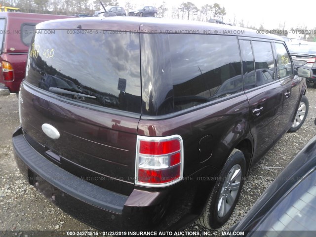 2FMGK5BC2CBD15099 - 2012 FORD FLEX SE BURGUNDY photo 4