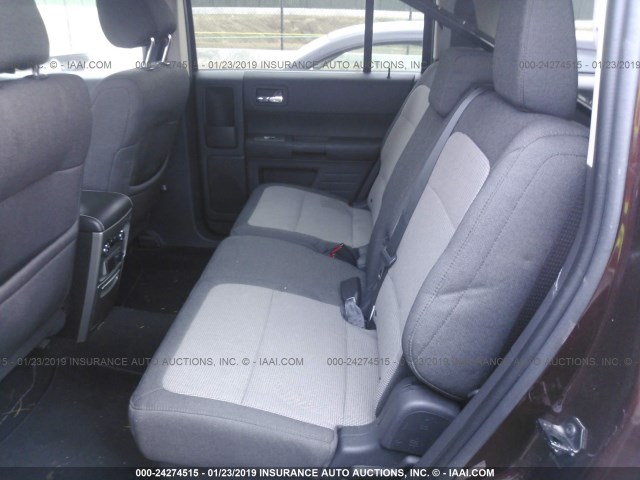 2FMGK5BC2CBD15099 - 2012 FORD FLEX SE BURGUNDY photo 8