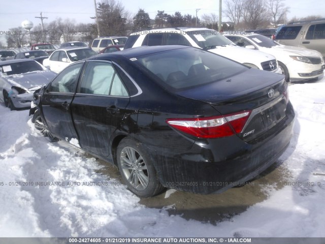 4T1BF1FK8FU112905 - 2015 TOYOTA CAMRY LE/XLE/SE/XSE BLACK photo 3