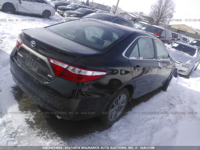 4T1BF1FK8FU112905 - 2015 TOYOTA CAMRY LE/XLE/SE/XSE BLACK photo 4